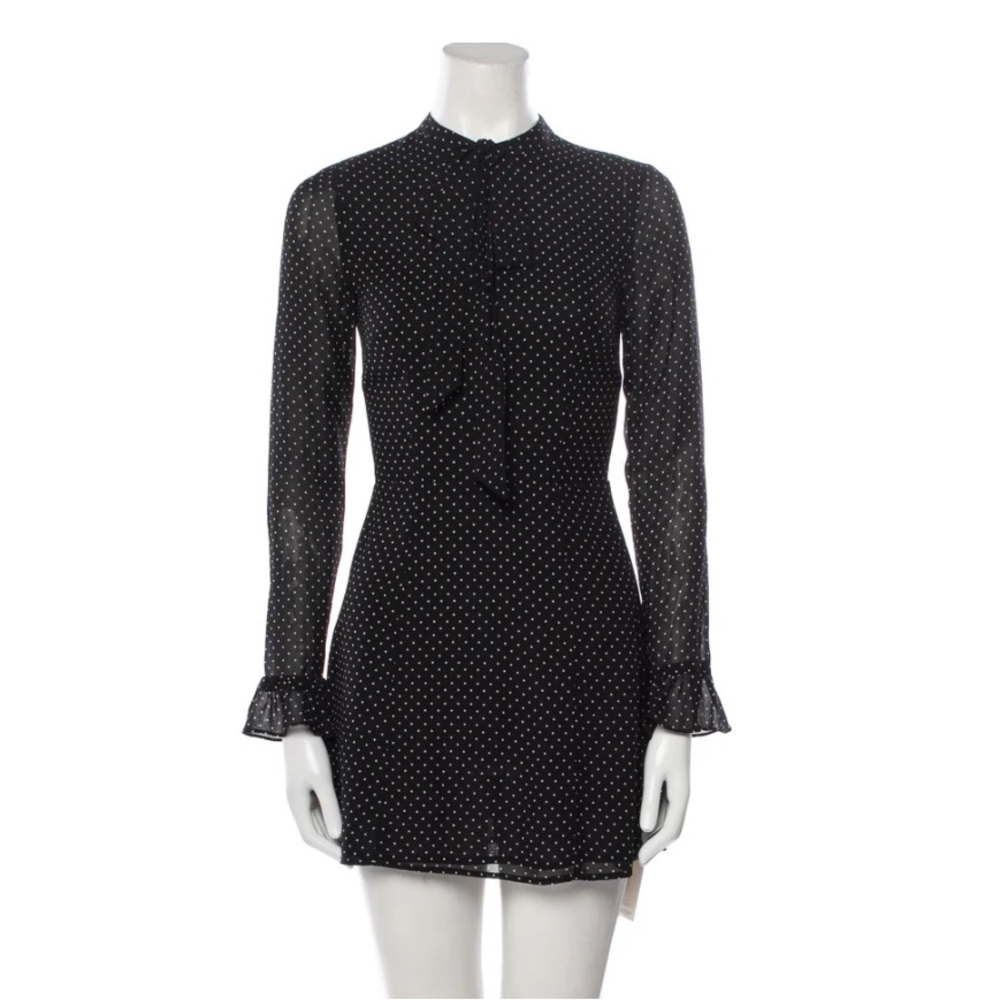 Reformation Black Polka Dot Dress